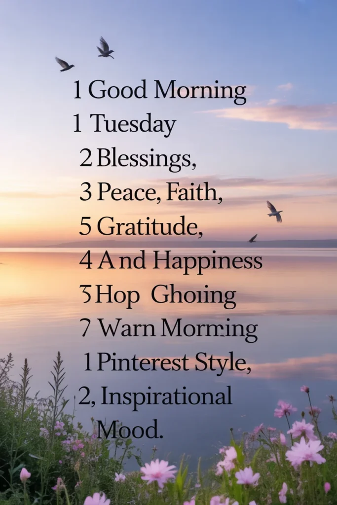 Beautiful Good Morning Tuesday Blessings