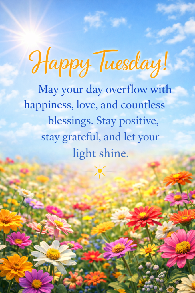 Happy Tuesday Blessings for Positivity