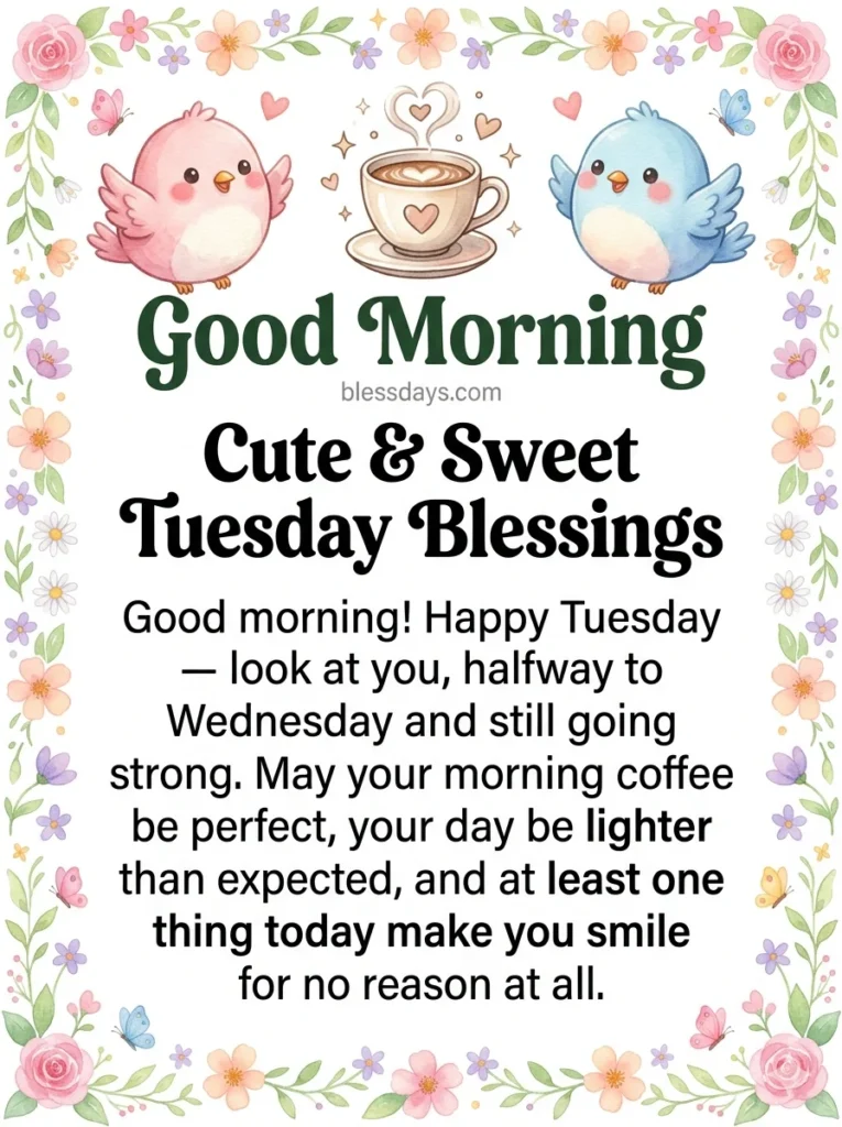 Cute and Sweet Tuesday Morning Blessings