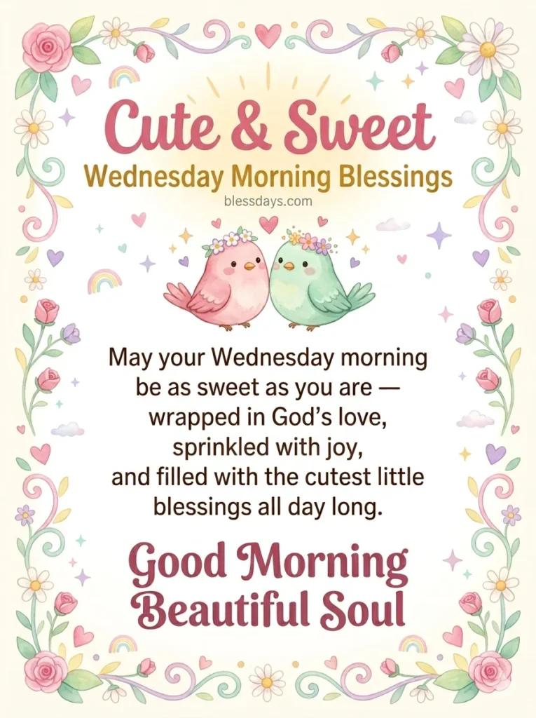 Cute and Sweet Wednesday Morning Blessings