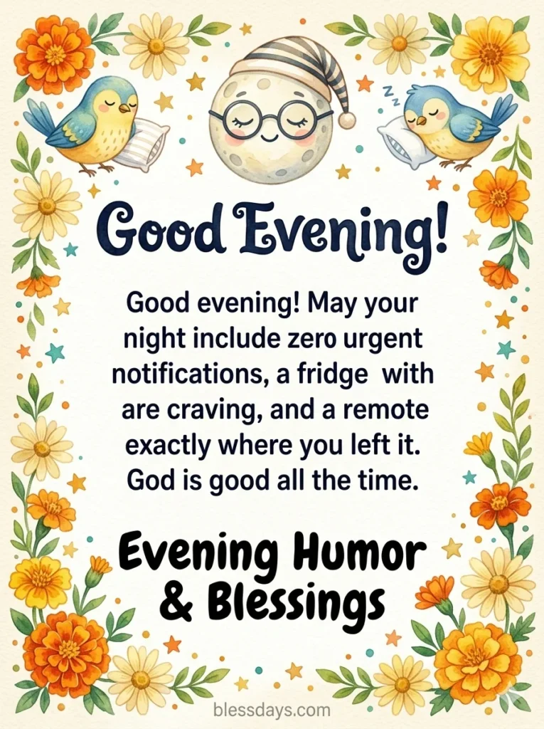 Funny Evening Blessings
