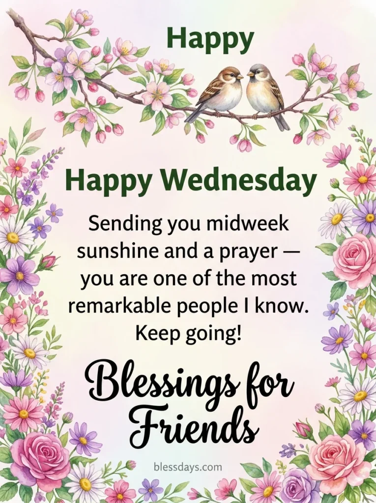 Happy Wednesday Blessings for Friends