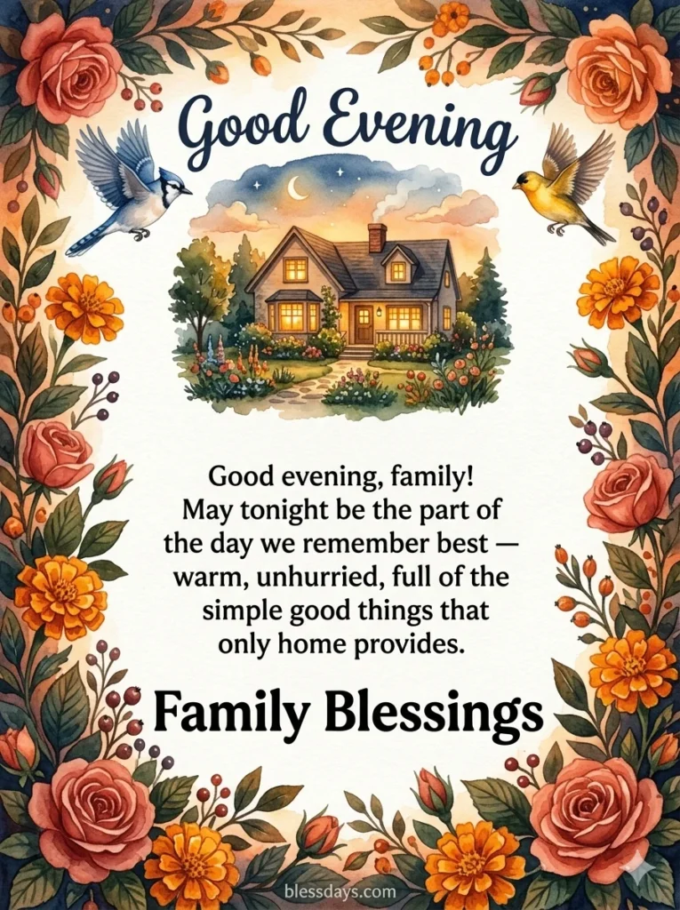 Good Evening Blessings for Family