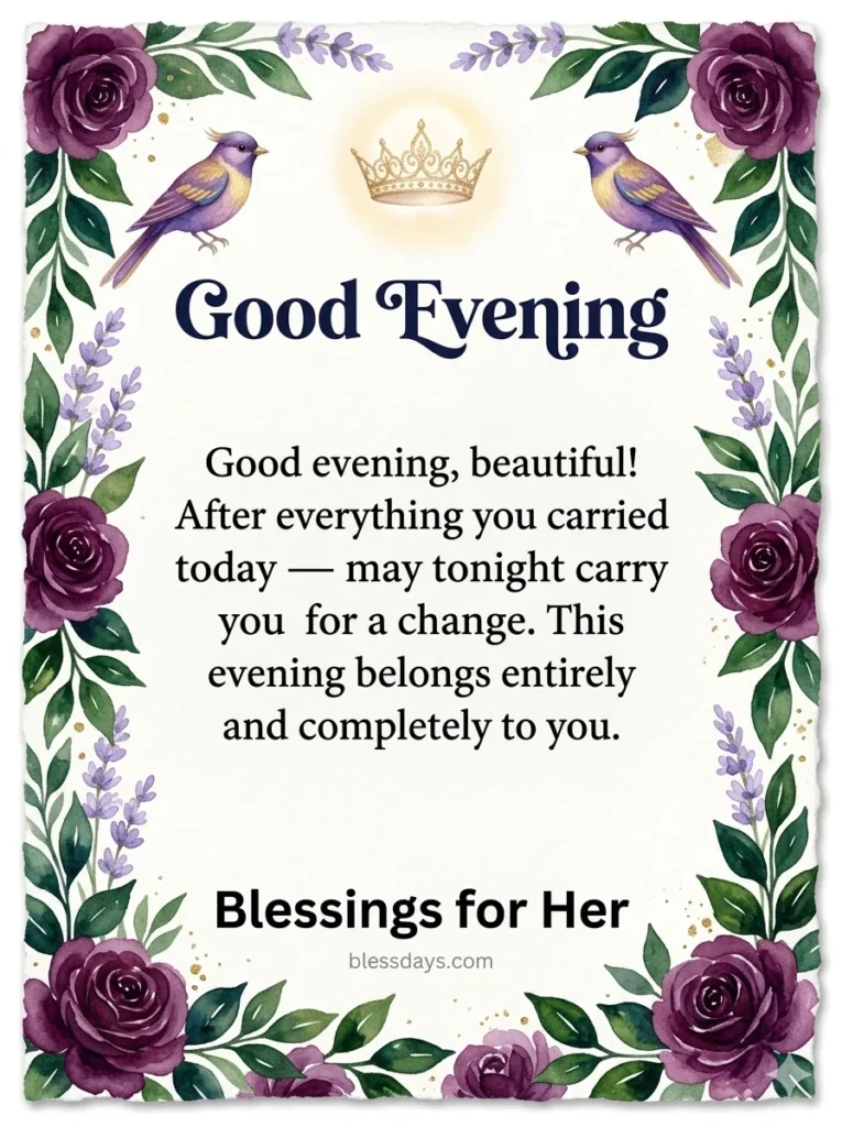 Good Evening Blessings for Her