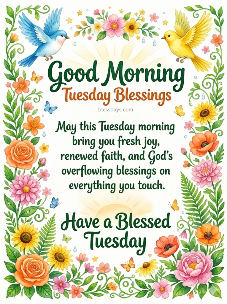 Good Morning Tuesday Blessings 