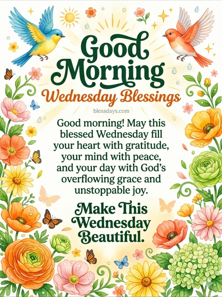 Good Morning Wednesday Blessings