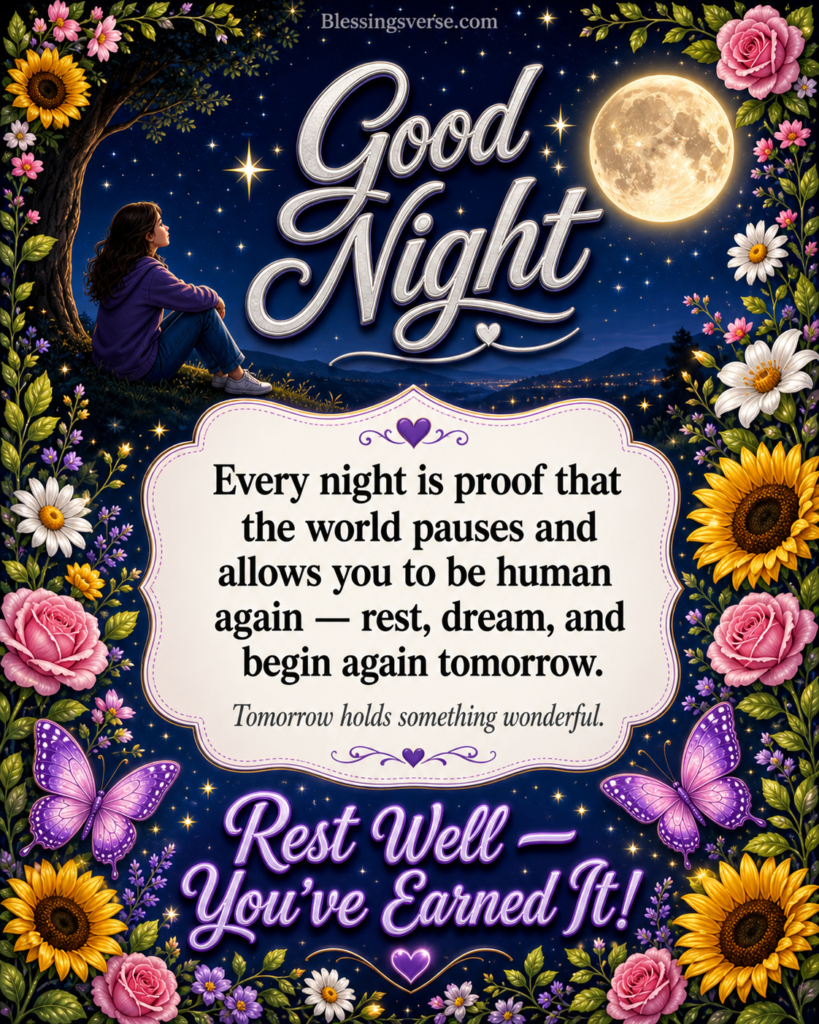 Good Night Blessings Quotes and Words of Encouragement