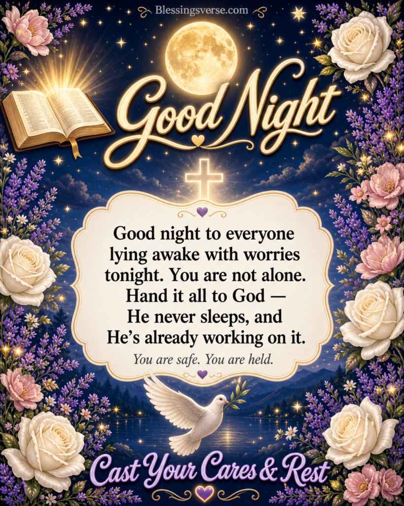 Good Night Blessings for a Worried Heart