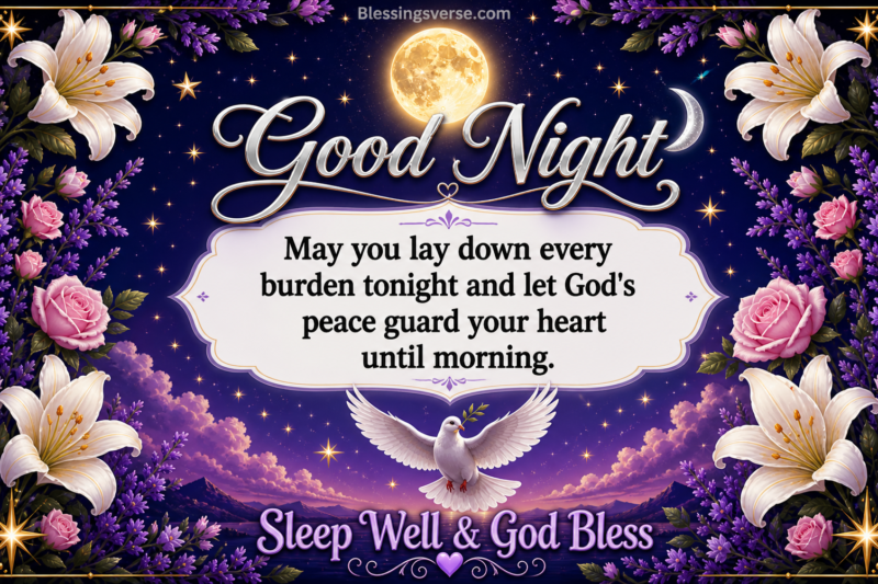 130+ Good Night Blessings, Prayers and Quotes for a Peaceful Sleep
