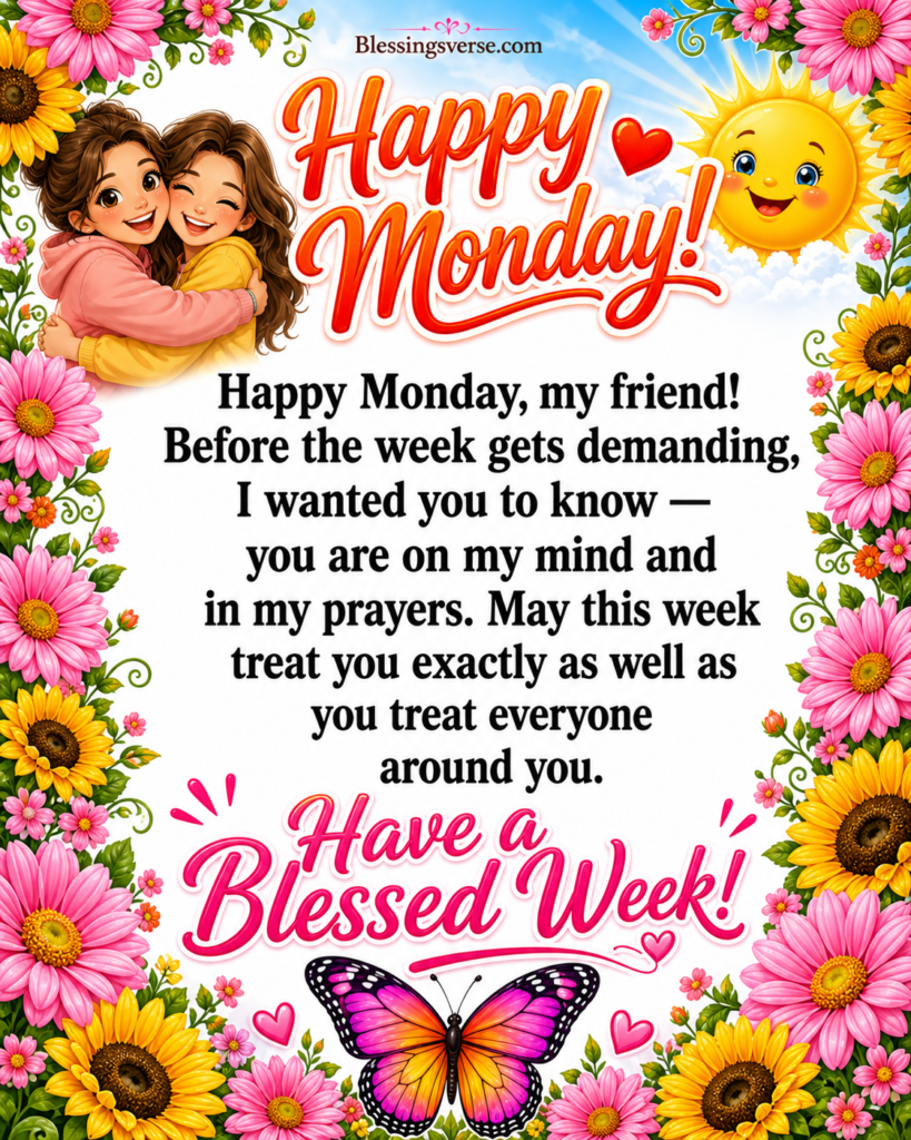Happy Monday Blessings for Friends