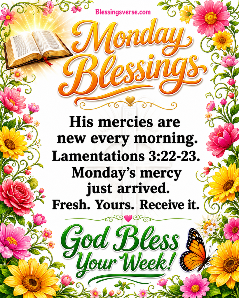 Monday Blessings with Bible Verses