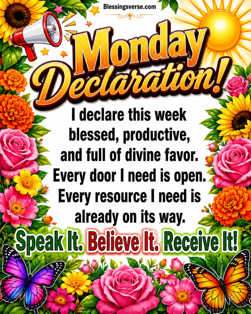 Powerful Monday Declarations and Affirmations
