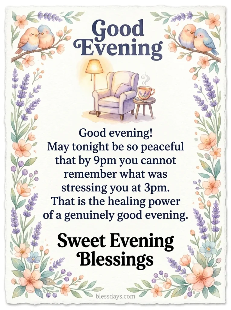 Sweet and Cute Good Evening Blessings