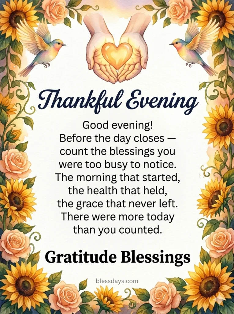 Thankful Evening Blessings