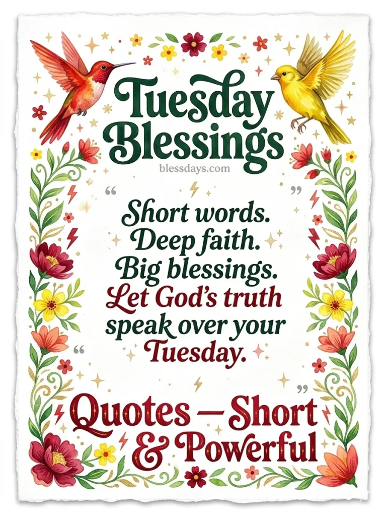 Tuesday Blessings Quotes — Short and Powerful