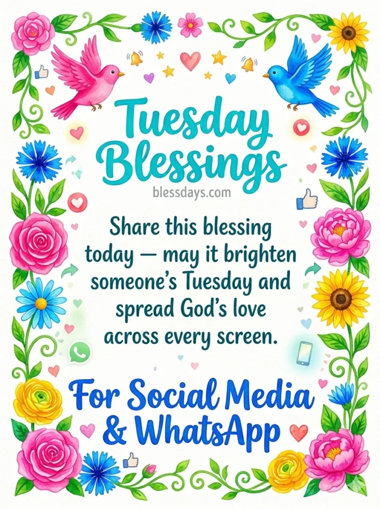 Tuesday Blessings for Social Media and WhatsApp