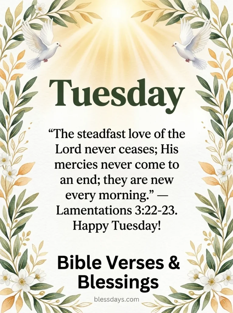 Tuesday Blessings with Bible Verses