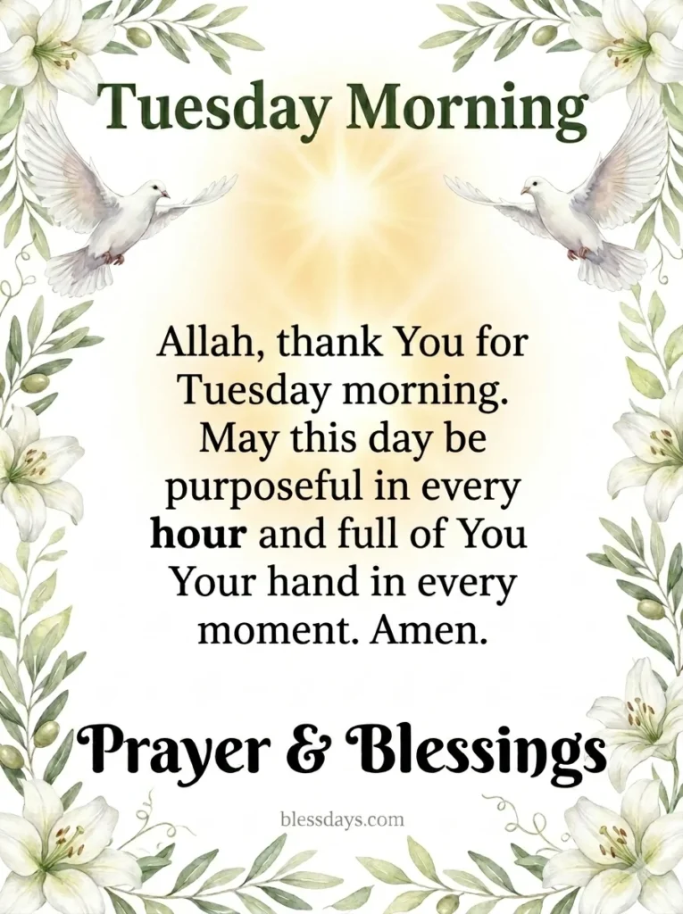Tuesday Morning Prayers and Blessings