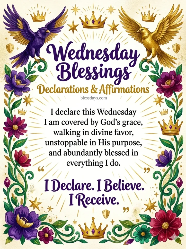 Wednesday Blessings Declarations and Affirmations