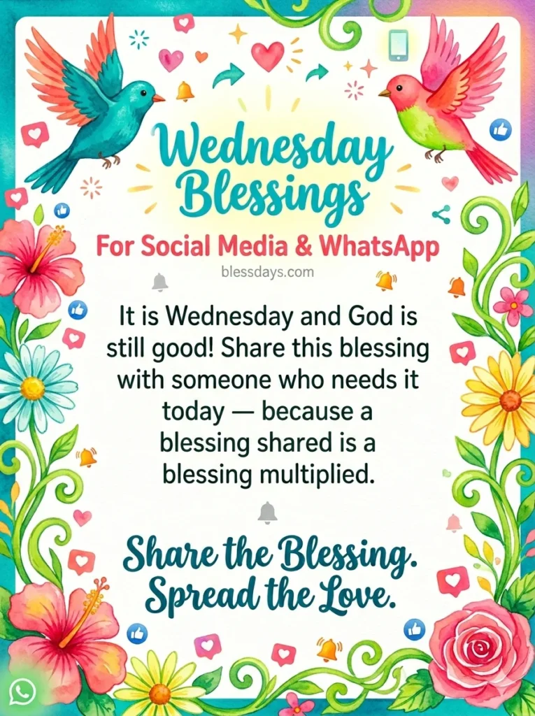 Wednesday Blessings for Social Media and WhatsApp