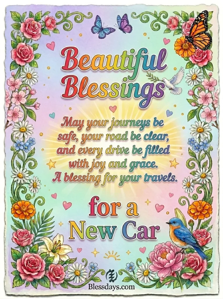 beautiful blessing and prayer for a new car