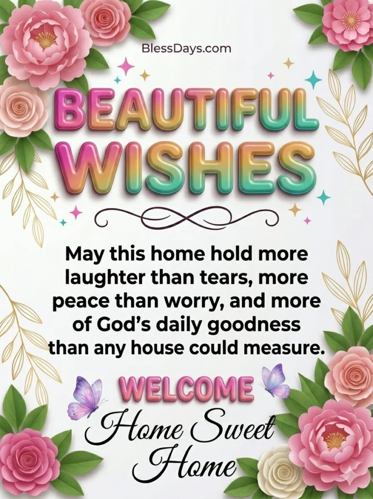 Beautiful New Home Blessings and Wishes