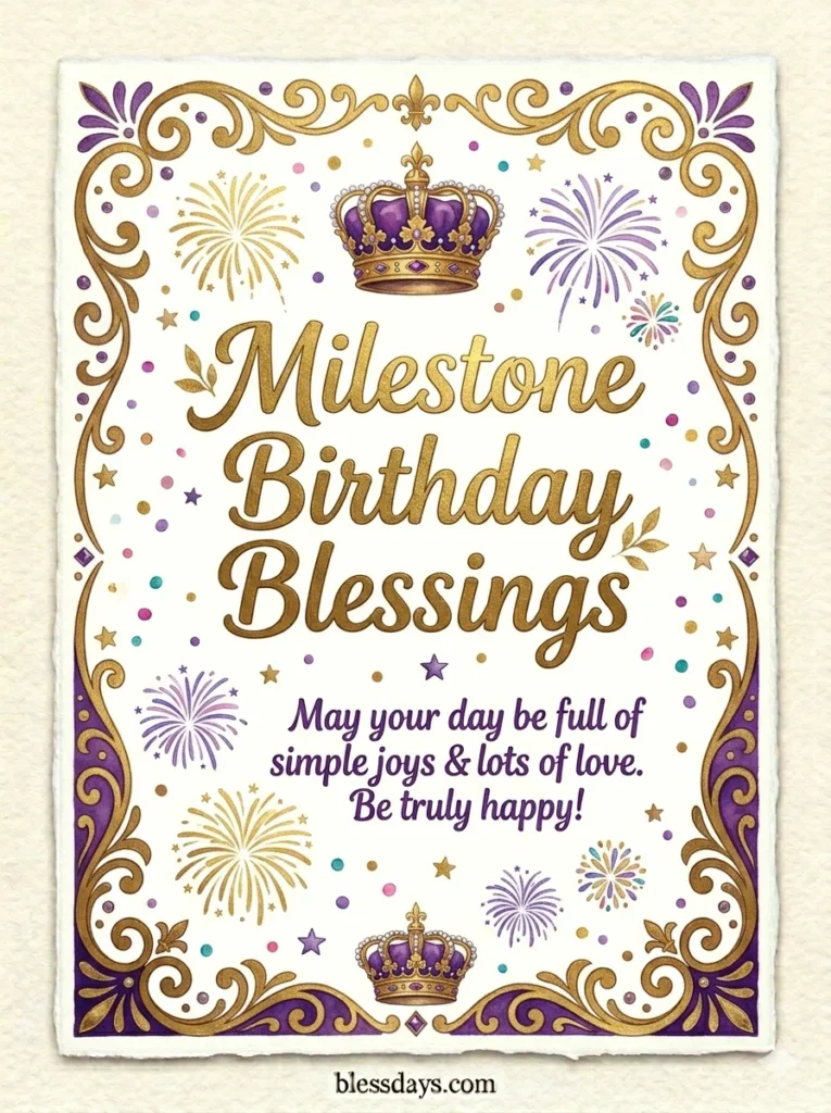Birthday Blessings for Different Ages and Milestones