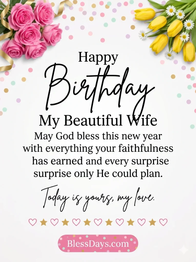 Birthday Blessings for My Wife
