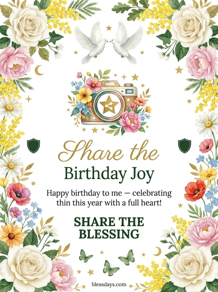 Birthday Blessings for Myself on Social Media