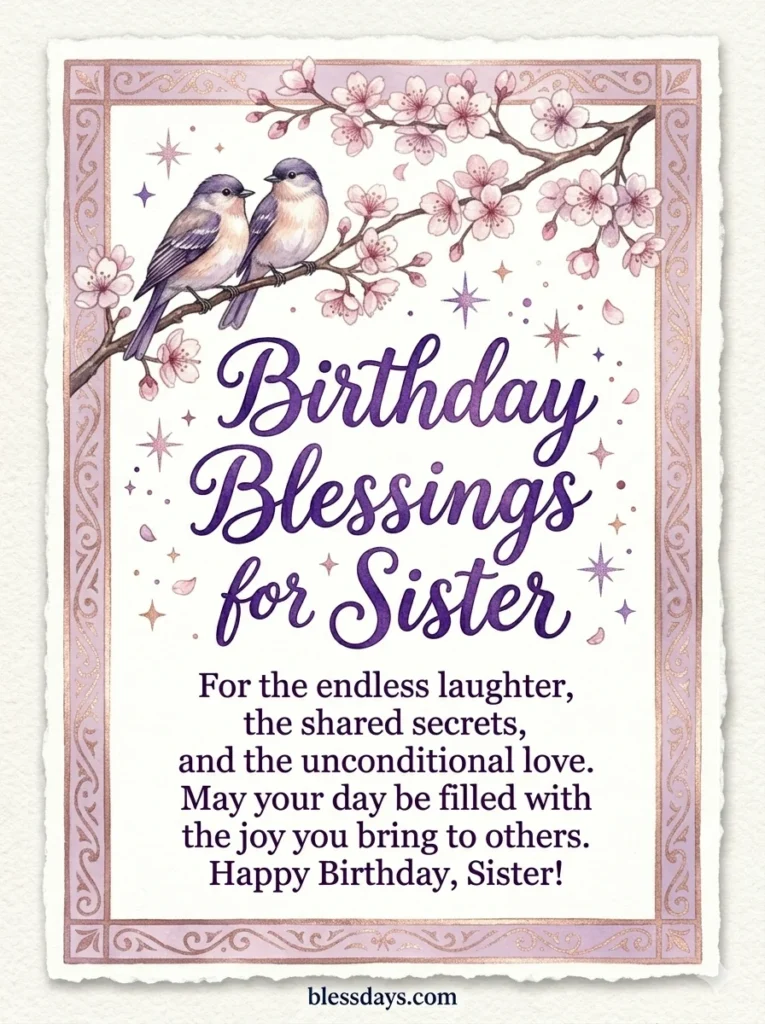 Birthday Blessings for Sister