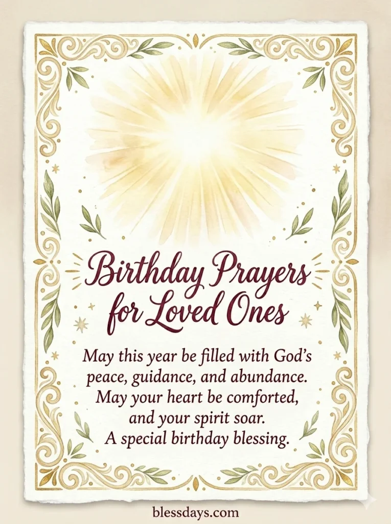 Birthday Prayers for Loved Ones