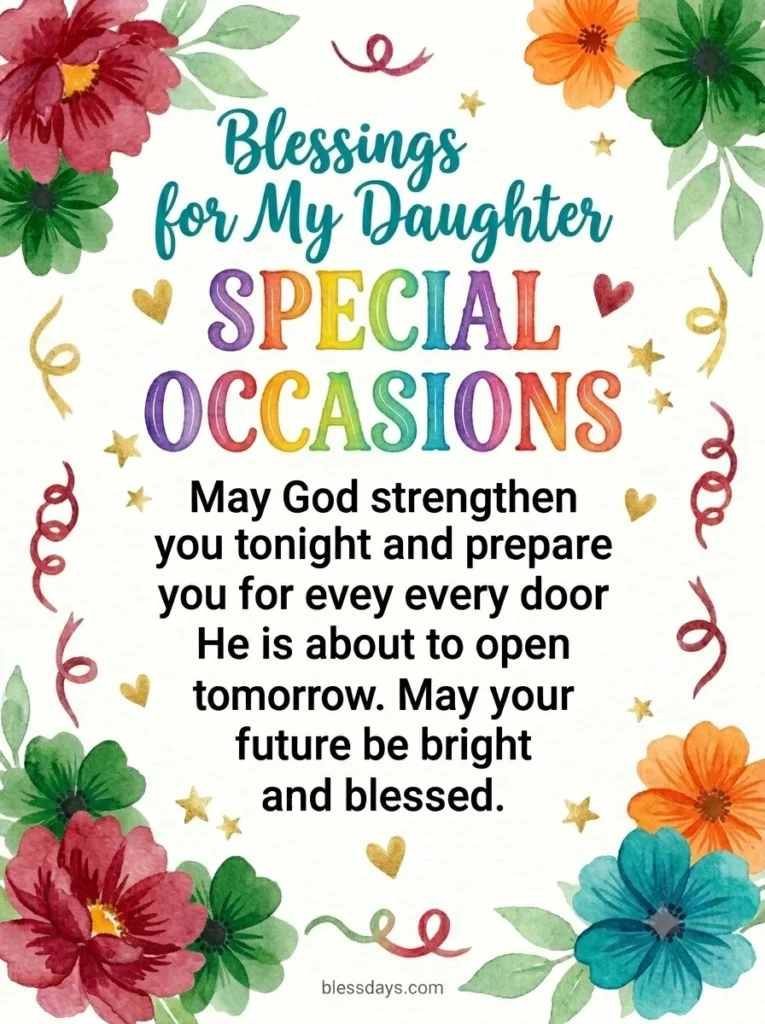 Blessings for My Daughter on Special Occasions