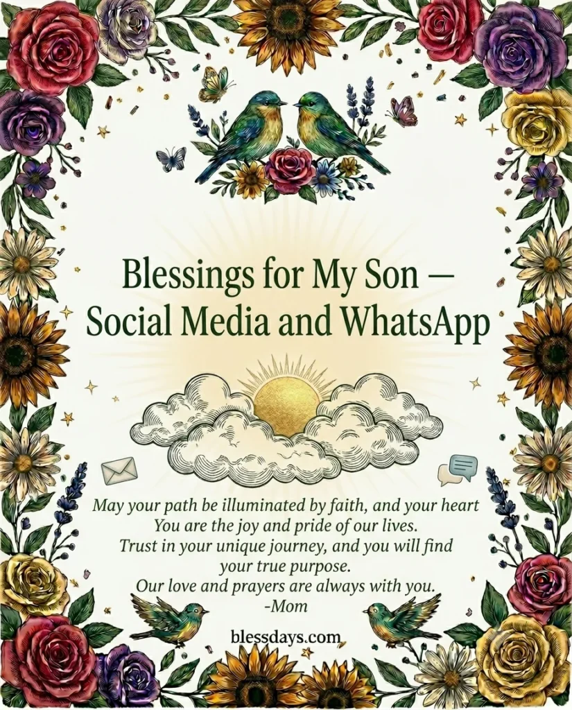 Blessings for My Son — Social Media and WhatsApp