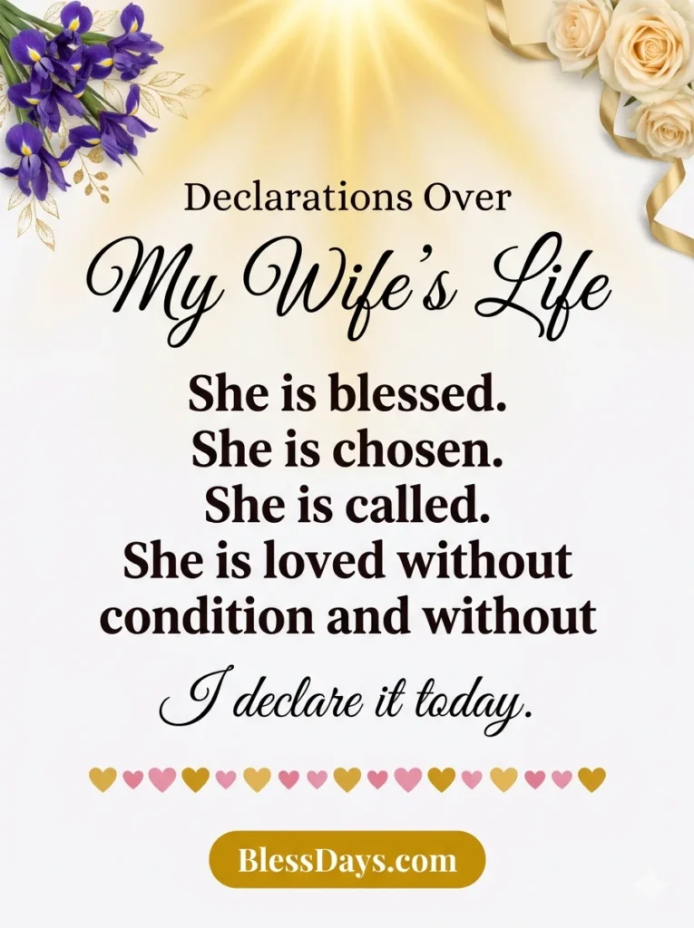 Declarations Over My Wife's Life