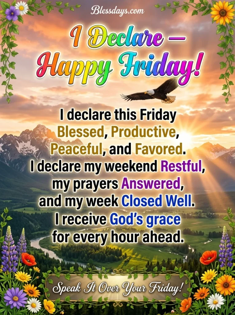 Friday Blessings Declarations