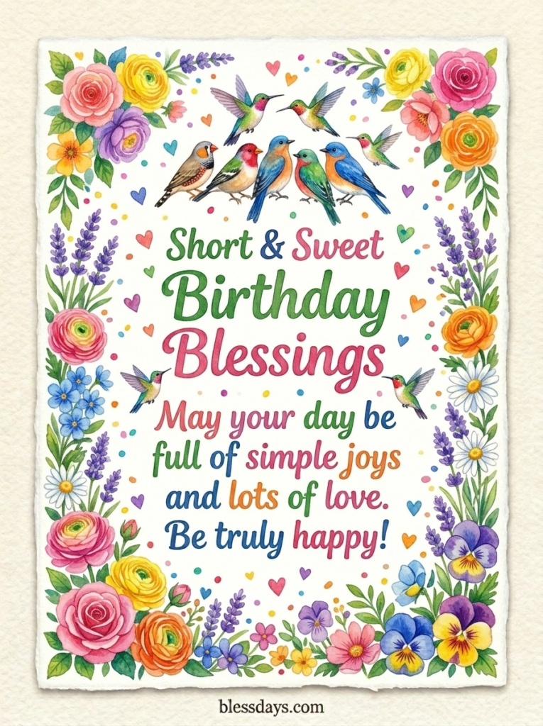Short and Sweet Birthday Blessings