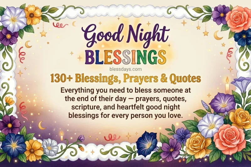 130+ Good Night Blessings, Prayers and Quotes for a Peaceful Sleep
