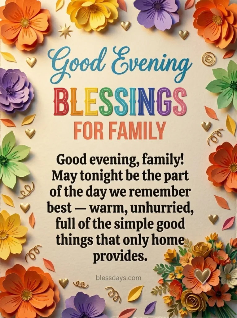 Good Evening Blessings for Family
