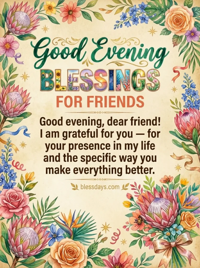 Good Evening Blessings for Friends