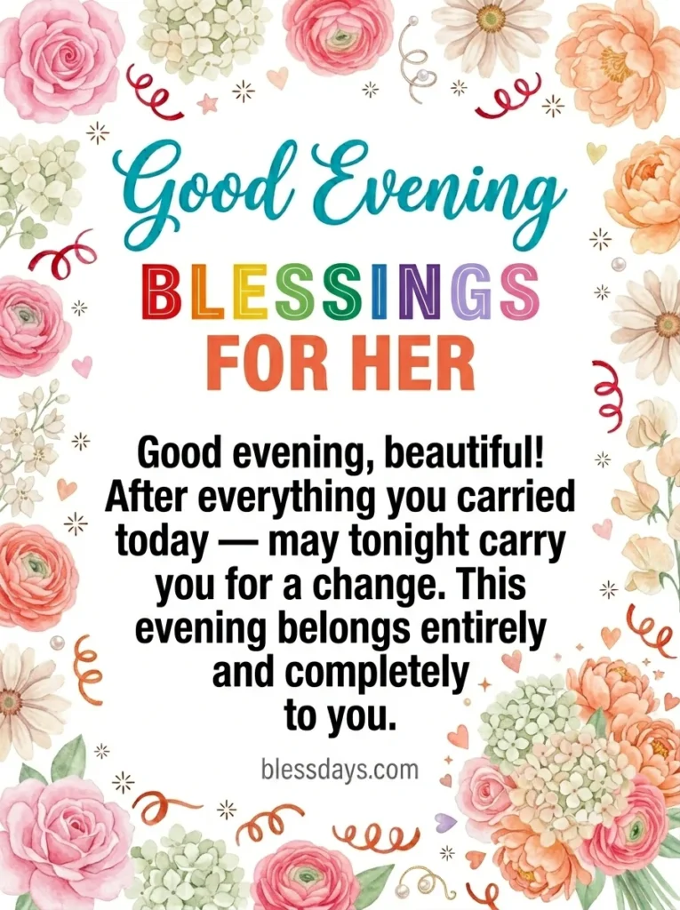 Good Evening Blessings for Her