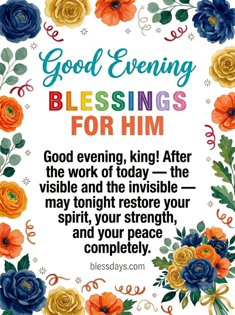 Good Evening Blessings for Him