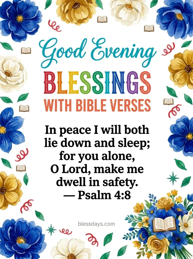 Good Evening Blessings with Bible Verses