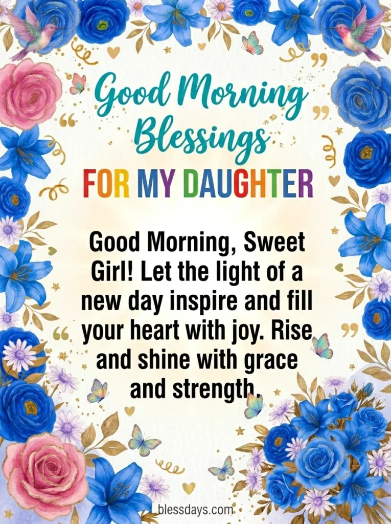 Good Morning Blessings for My Daughter