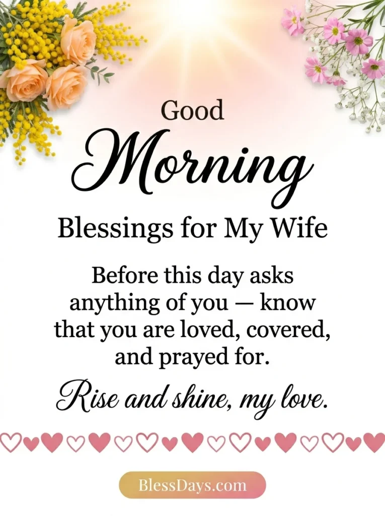 Good Morning Blessings for My Wife
