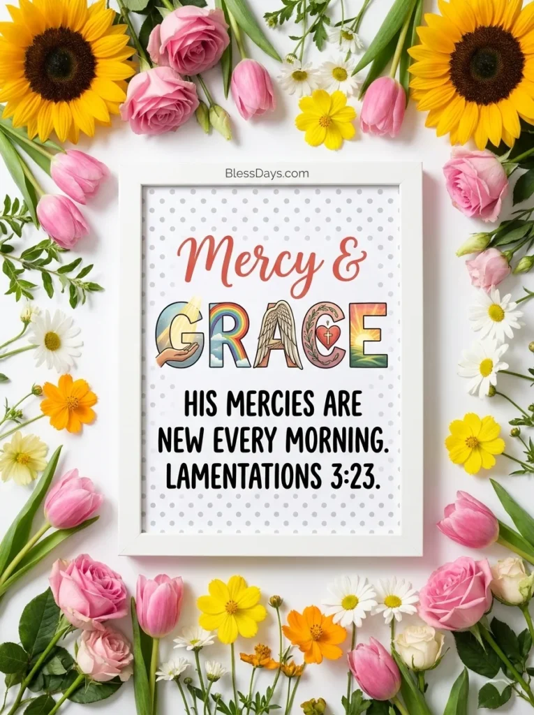 Good Morning Blessings with Bible Verses — Mercy and Grace