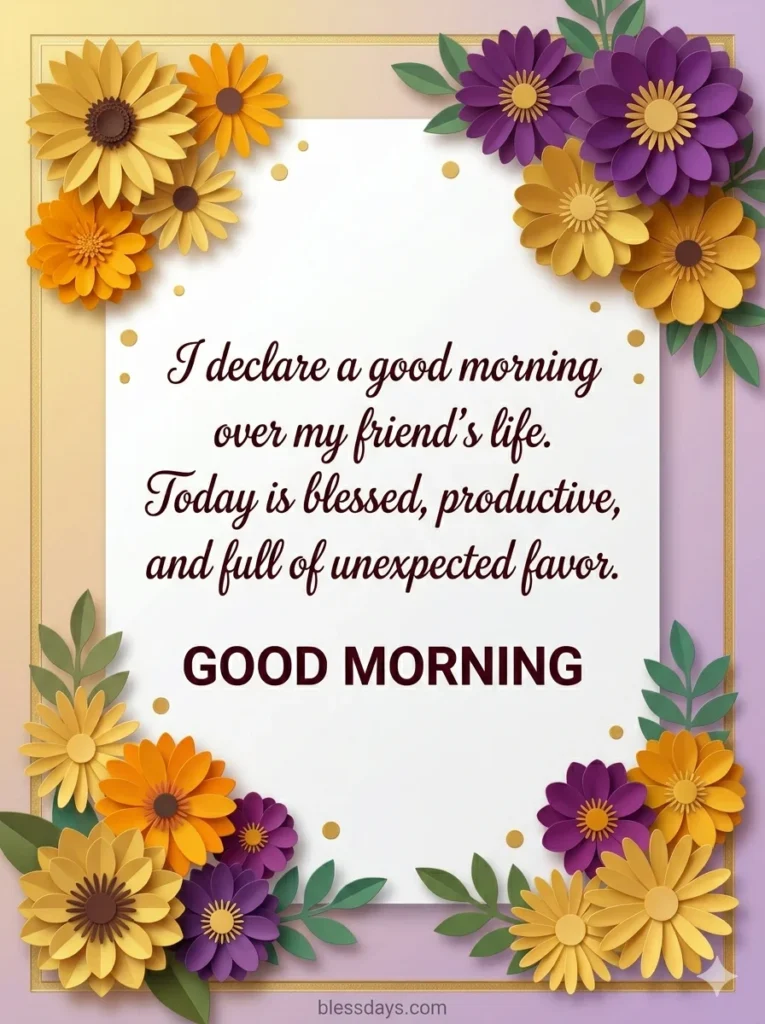 Good Morning Declarations for a Friend