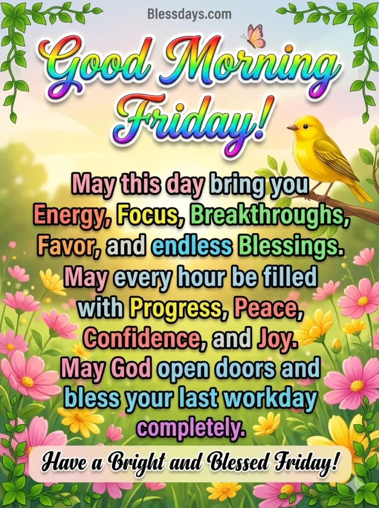 Good Morning Friday Blessings to Start the Day Right