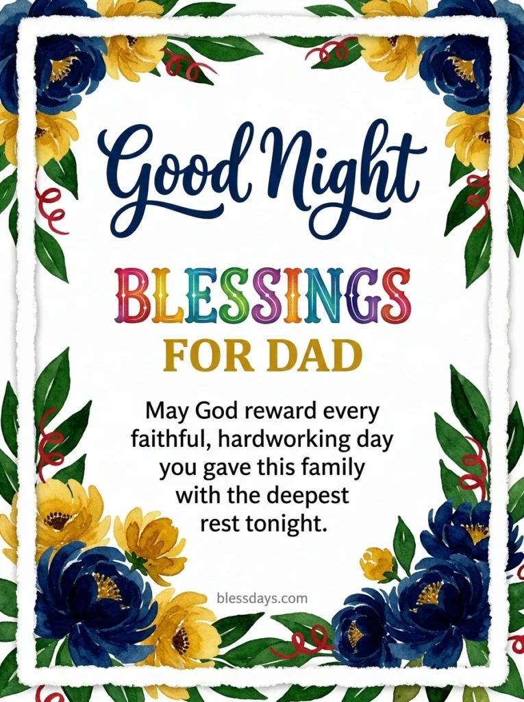 Good Night Blessings for Dad