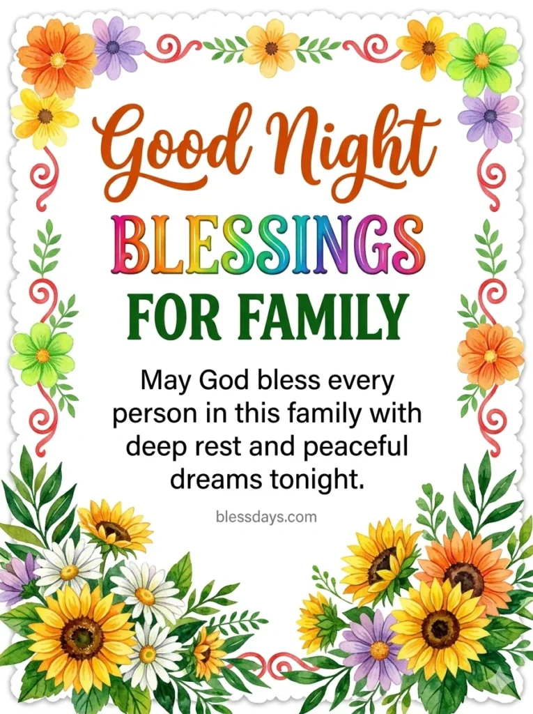 Good Night Blessings for Family