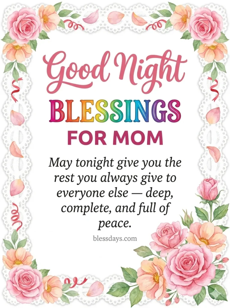 Good Night Blessings for Mom